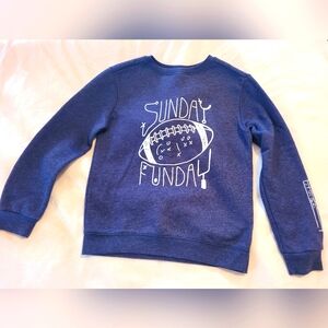 Boy's Navy Football Sweatshirt, Size 8/10 (Medium)